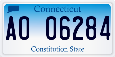 CT license plate AO06284