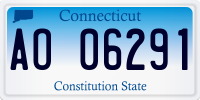 CT license plate AO06291