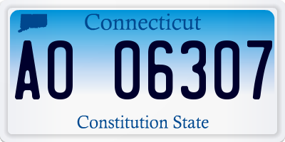 CT license plate AO06307