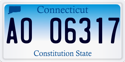 CT license plate AO06317