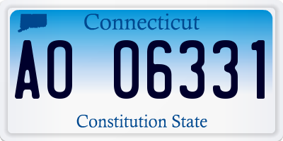 CT license plate AO06331