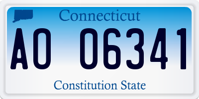 CT license plate AO06341