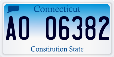CT license plate AO06382