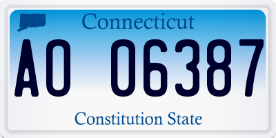 CT license plate AO06387