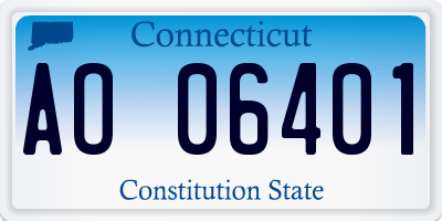 CT license plate AO06401