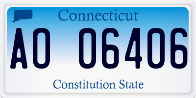 CT license plate AO06406