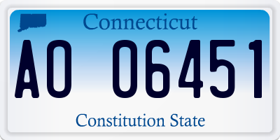 CT license plate AO06451