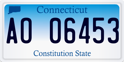 CT license plate AO06453