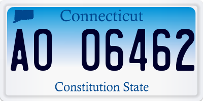 CT license plate AO06462