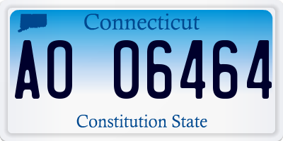 CT license plate AO06464