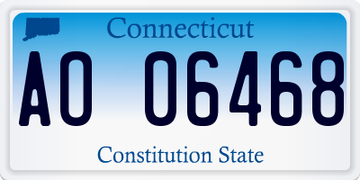 CT license plate AO06468