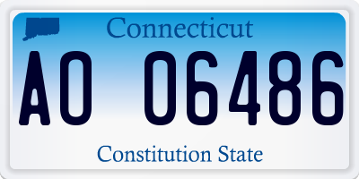 CT license plate AO06486