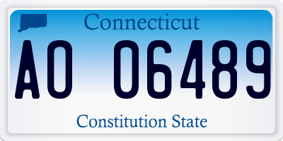 CT license plate AO06489