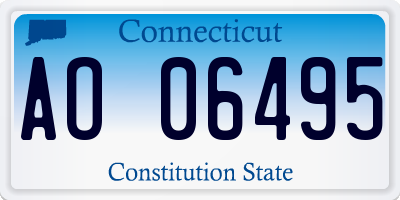 CT license plate AO06495