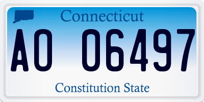 CT license plate AO06497