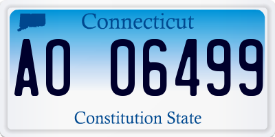 CT license plate AO06499
