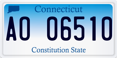 CT license plate AO06510