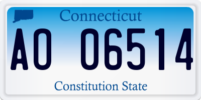 CT license plate AO06514