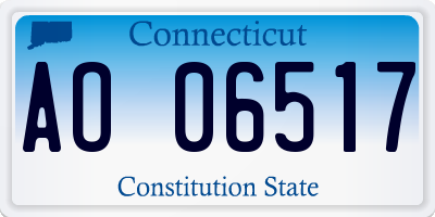 CT license plate AO06517