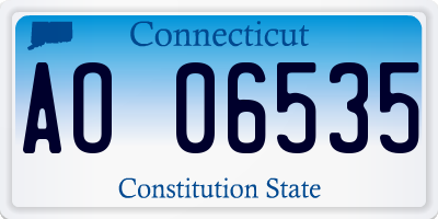 CT license plate AO06535