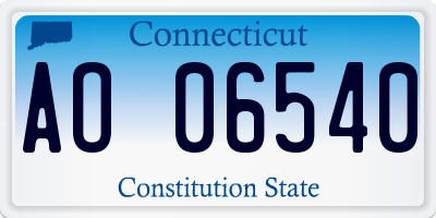 CT license plate AO06540