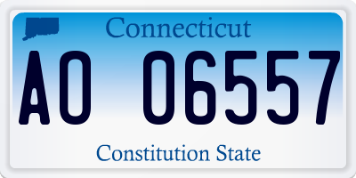 CT license plate AO06557