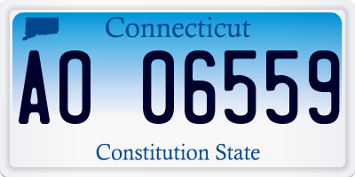 CT license plate AO06559