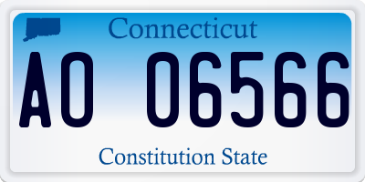 CT license plate AO06566