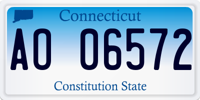 CT license plate AO06572