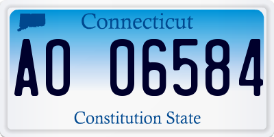 CT license plate AO06584