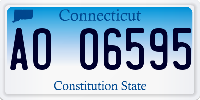 CT license plate AO06595