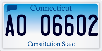 CT license plate AO06602