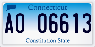 CT license plate AO06613