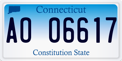 CT license plate AO06617