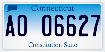 CT license plate AO06627