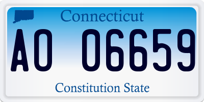 CT license plate AO06659