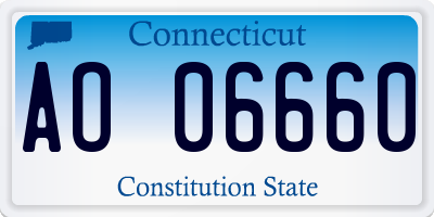 CT license plate AO06660