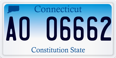 CT license plate AO06662