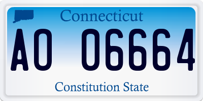 CT license plate AO06664