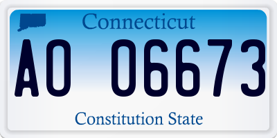 CT license plate AO06673