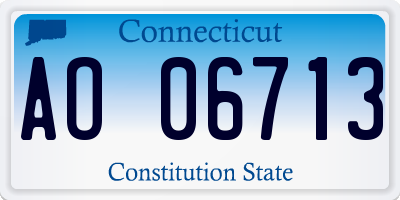 CT license plate AO06713