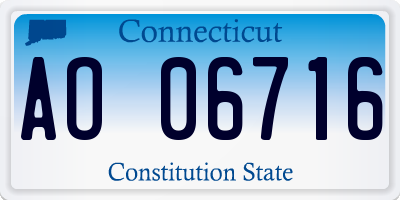 CT license plate AO06716