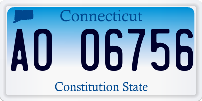 CT license plate AO06756