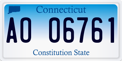CT license plate AO06761