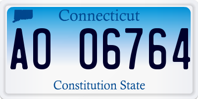 CT license plate AO06764