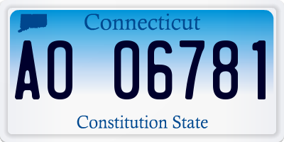 CT license plate AO06781