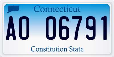 CT license plate AO06791
