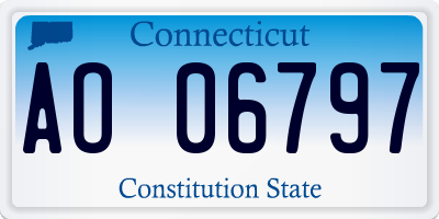 CT license plate AO06797