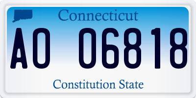 CT license plate AO06818