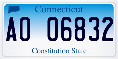 CT license plate AO06832